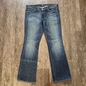 Y2K Seven For All Mankind Bootcut Jeans Dark Wash Womens Size 31